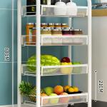 Kitchen storage rack household storage rack floor multi-storey kitchen supplies mobile trolley